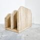 Vintage travertine magazine holder, 1970s