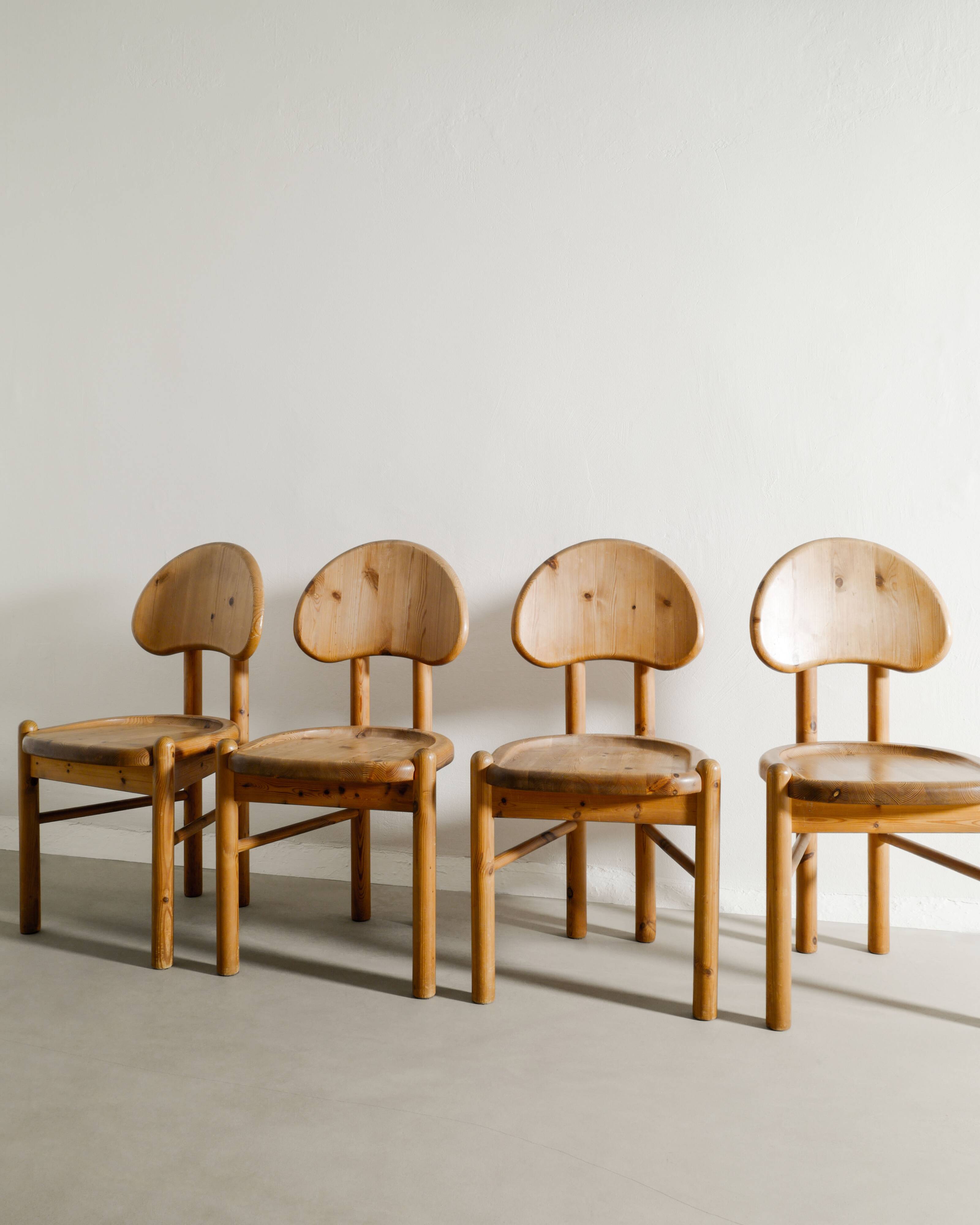 Vintage Danish Mid Century Wooden Dining chairs by Rainer Daumiller, 1970s