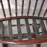 Old mahogany tinted exotic wooden cradle