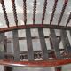 Old mahogany tinted exotic wooden cradle