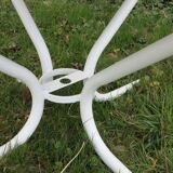 set of table and 4 chairs for garden or terrace in painted metal