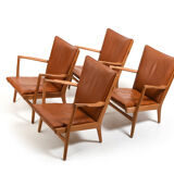 Set of 4 AP-16 armchair in oak by Hans Wegner 1951