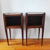 Antique pair of Directoire style bedside tables