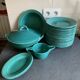Service de table en faïence turquoise