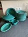 Service de table en faïence turquoise