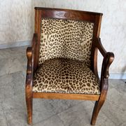 Empire/Consulate style swan neck armchair