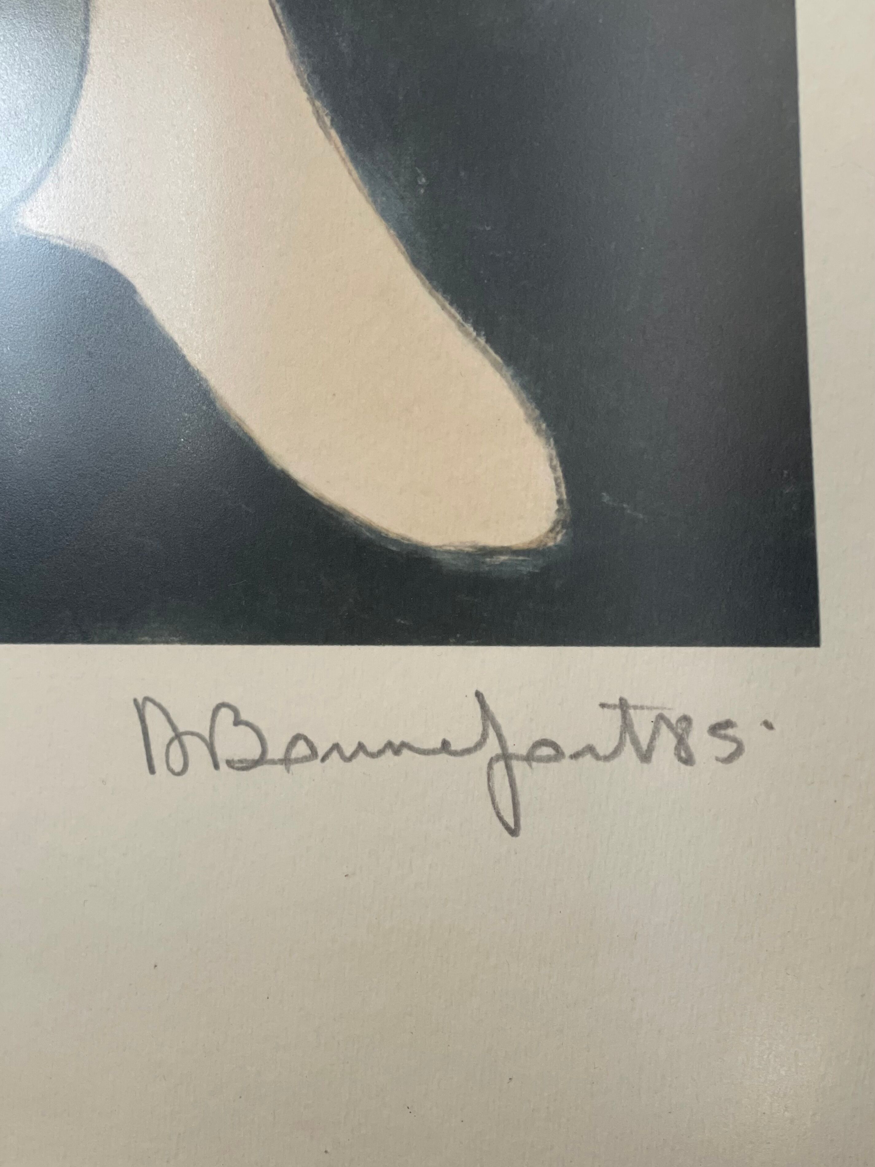 Drawing on framed dancer paper 1985