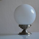 Art Deco table lamp with white opaline glass globe