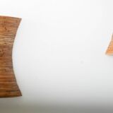 Pair of Organic Rattan Wall Sconces