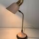 Lampe vintage 1950 style cocotte rose dorée bureau - 43 cm