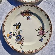 Clairefontaine earthenware plate and fruit bowl set, Saxe model