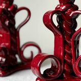 Art Deco slip candlesticks