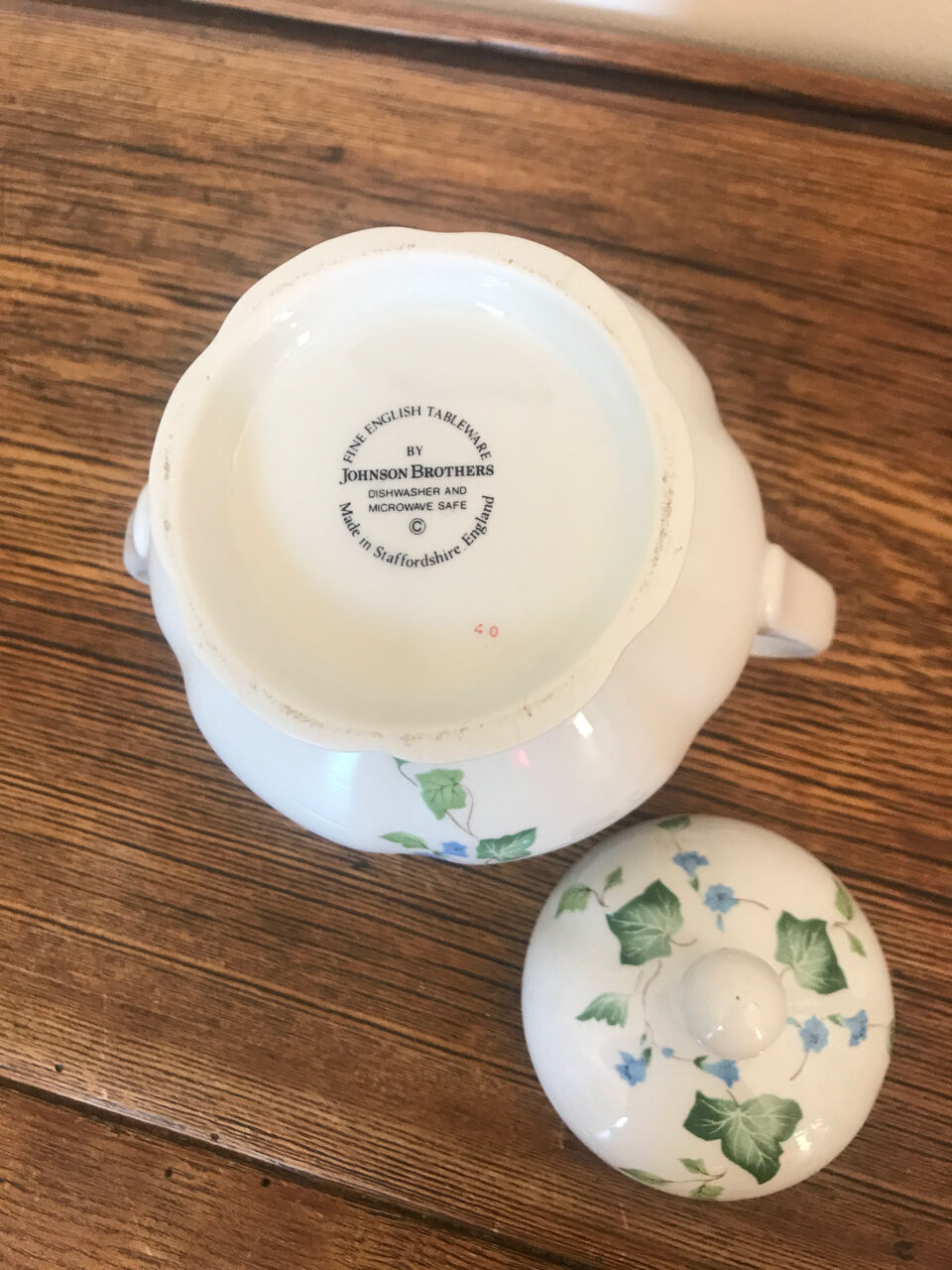 Johnson brothers vintage milk jug and sugar bowl lot