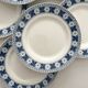 6 antique dessert plates, ironstone "Nancy" Sarreguemines