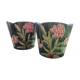 Paire de cache-pots en barbotine
