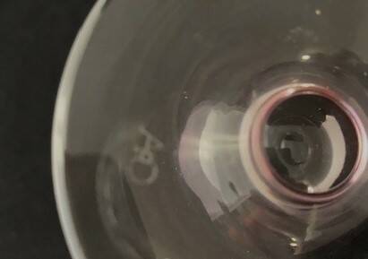 6 Arques crystal flutes stamped CDA