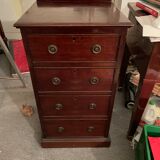 Mahogany style four-drawer chest of drawers