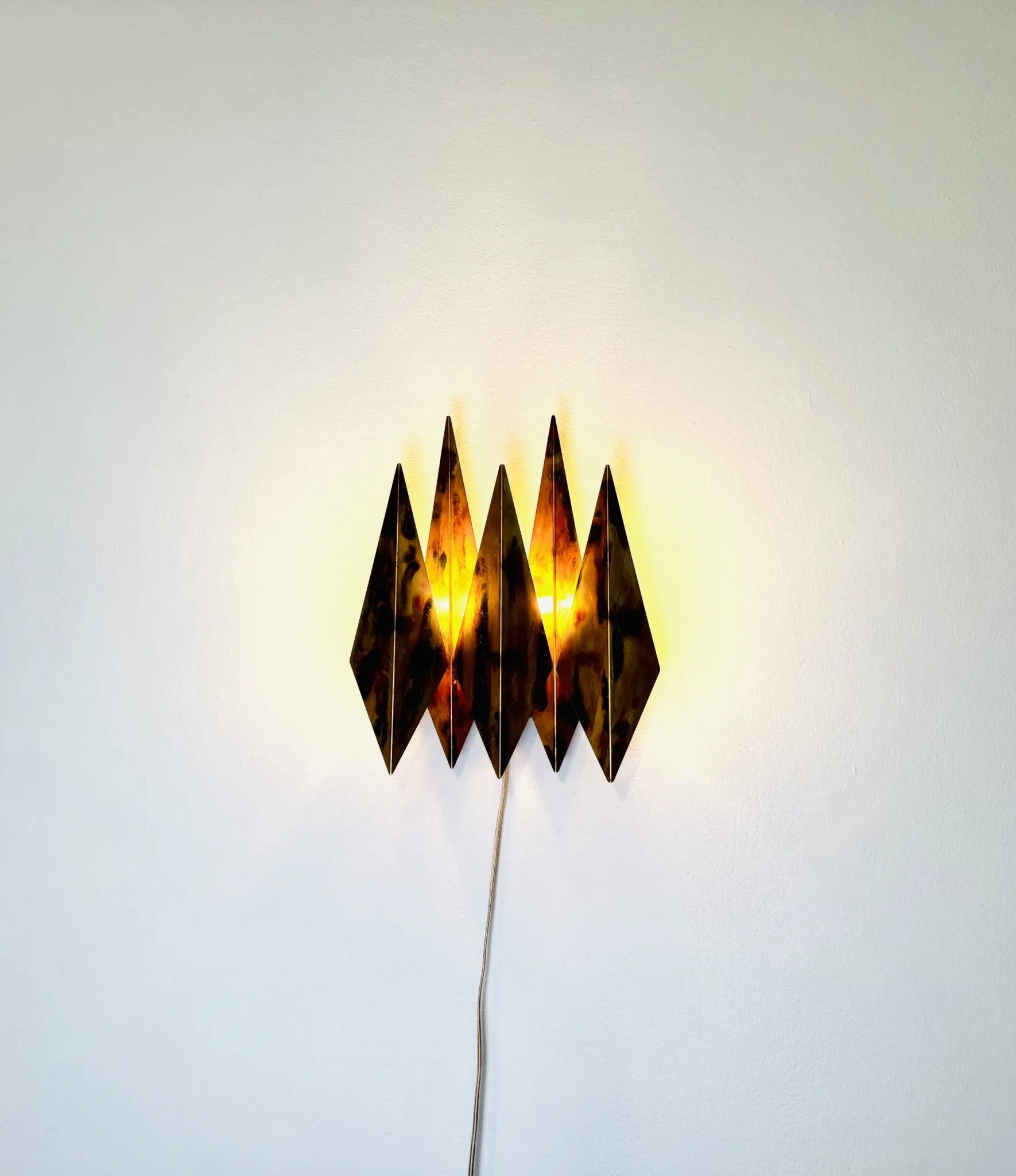 Model 5160 Brutalist Wall Light By Svend Aage Holm-Sørensen For Holm-Sørensen & Co, Denmark, 1960S