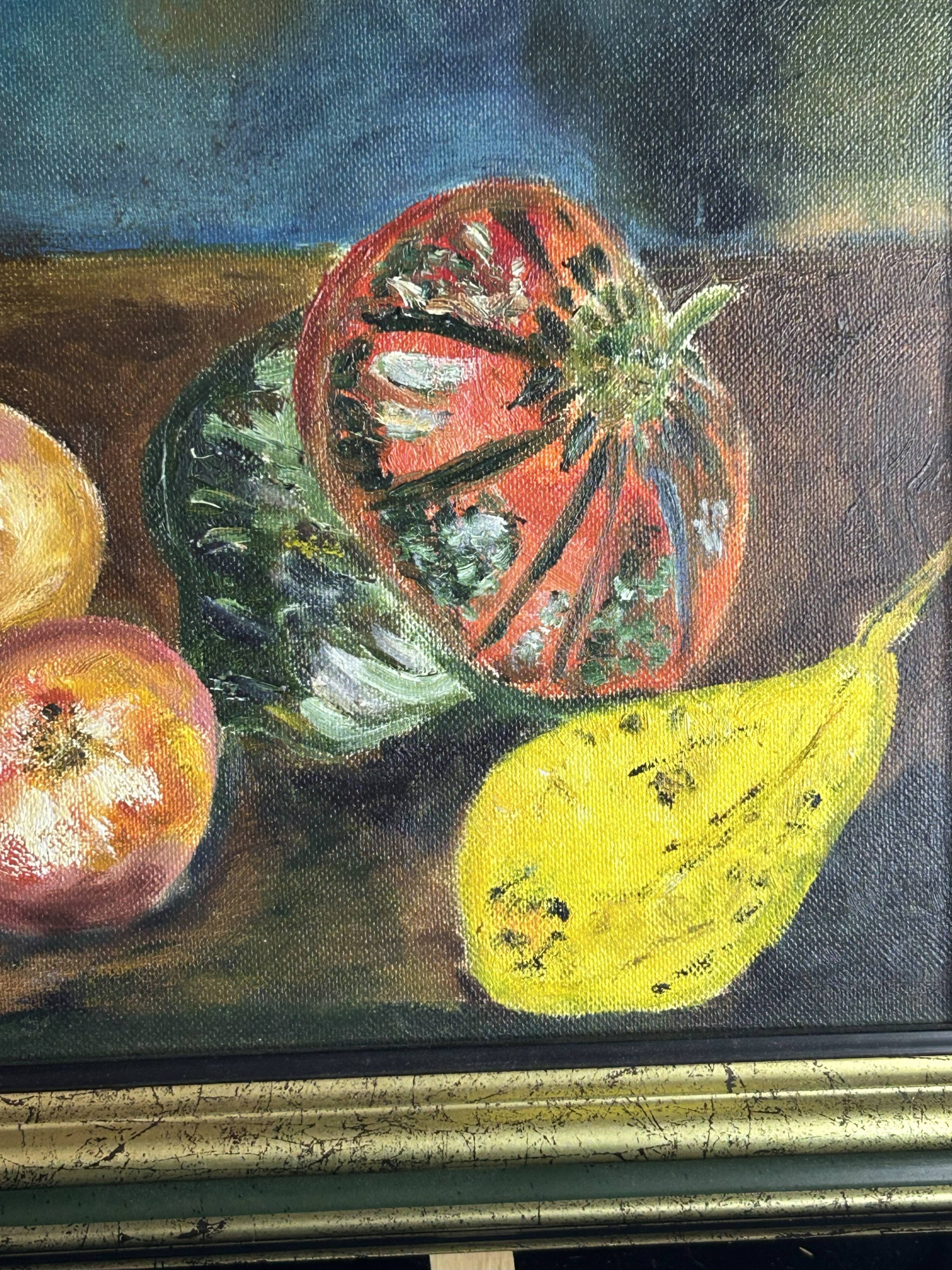 Modern School, 20th Century - Oil on canvas - Still life with fruit - 1999