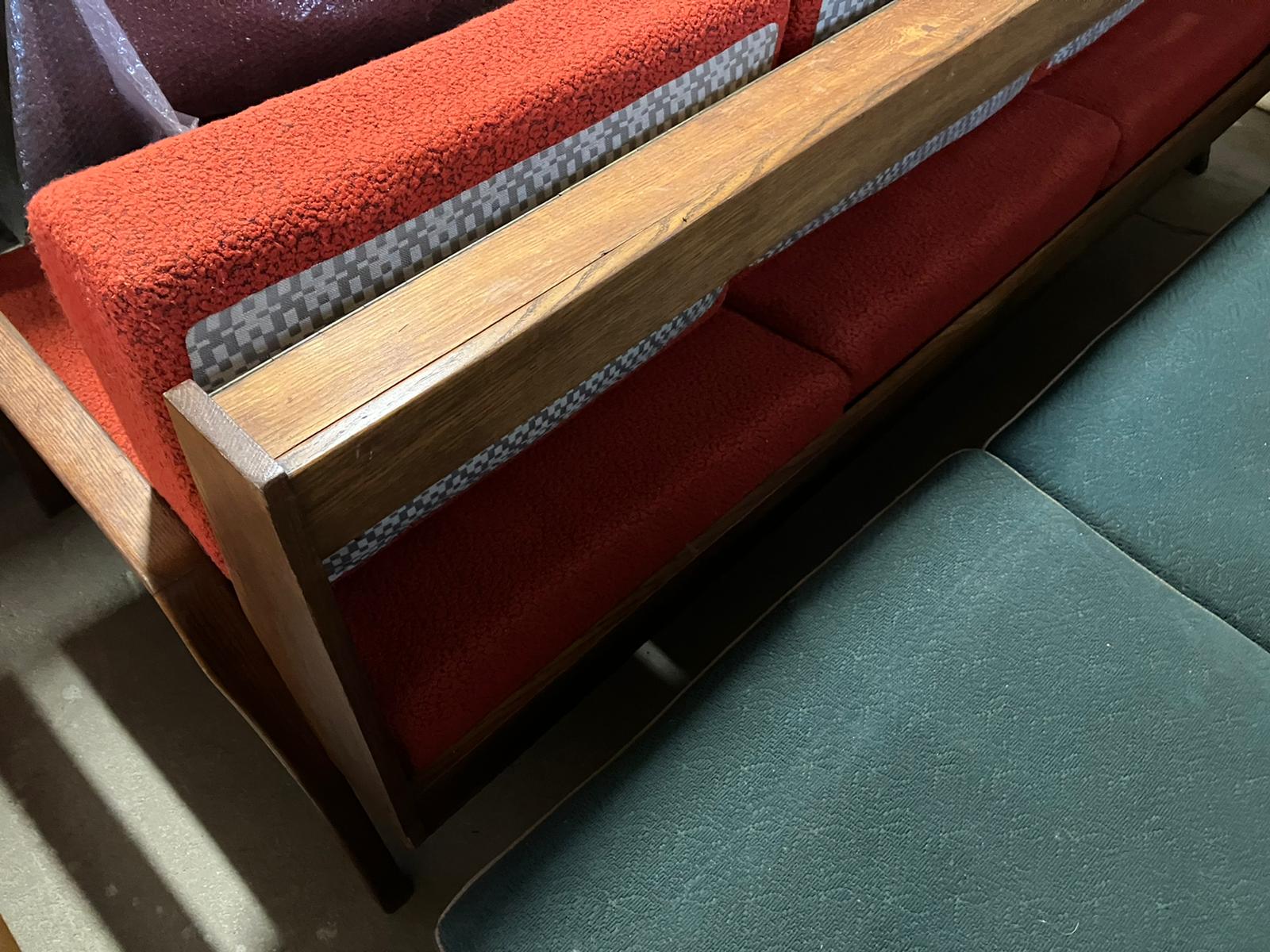 Mid century folding sofa in scandinavian style, 1960´s, czechoslovakia