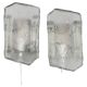 Wall lamps model "ice" marked nafa 484, nybro armaturfabrik, 1960s.