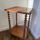 Side table / wooden pedestal Art Deco shelf spools from the 1950s