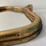 Old mirror in gilded wood 40 x 30 cm