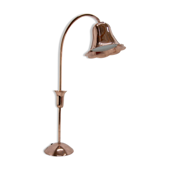 Art deco copper floor lamp, 1930, restored