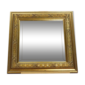 Miroir doré 42,5 X 42,5cm