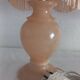Pair of vintage alabaster lamps in Boudoir style – Fringed lampshade