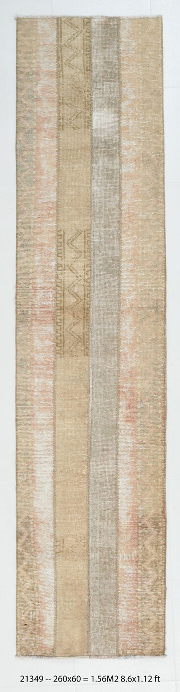 2x8 vintage runner rug 60x260cm