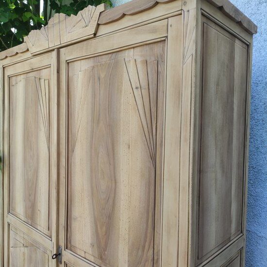 Natural wood cabinet, linen