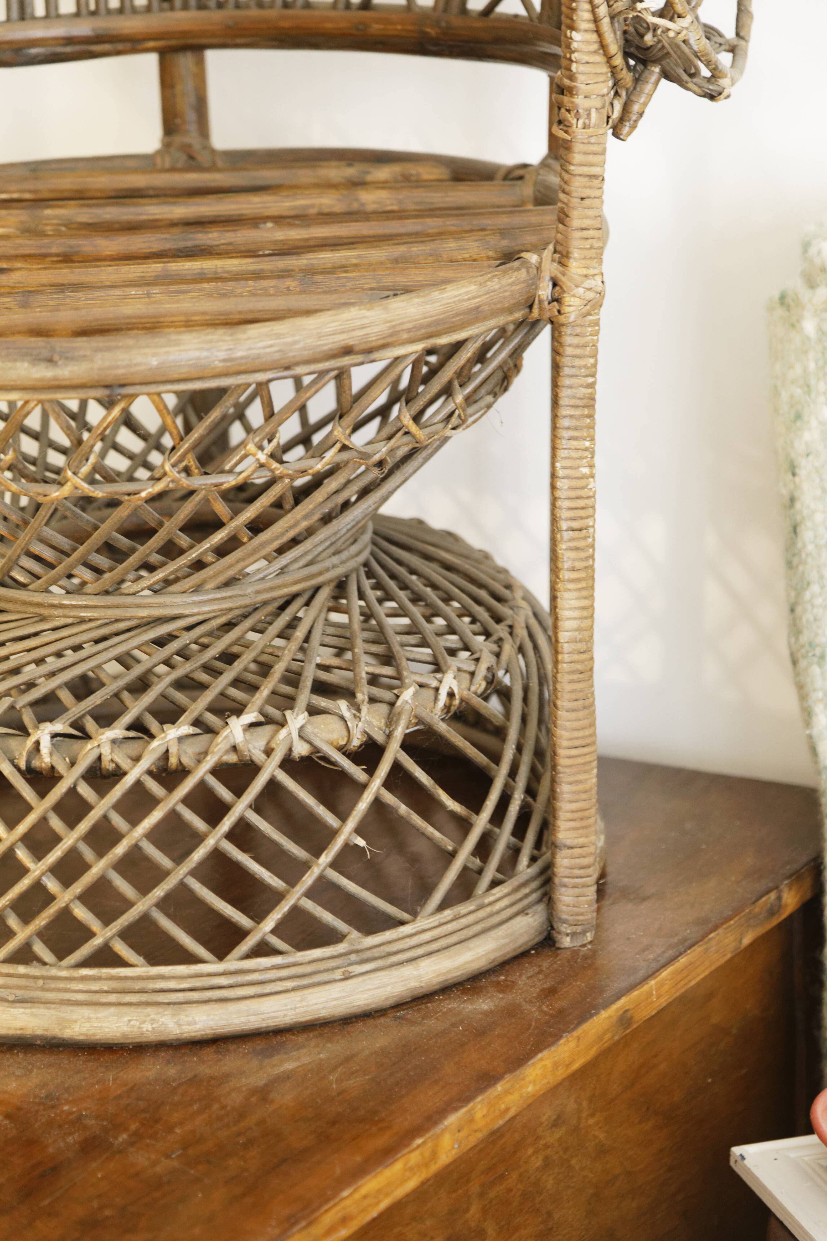 Armchair Emmanuelle Peacock Rattan