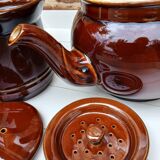 Old coffee maker with filter and 2 lids