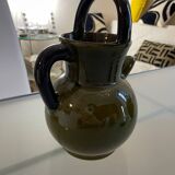 Pitcher in Provence khaki varnished clay signature Camares