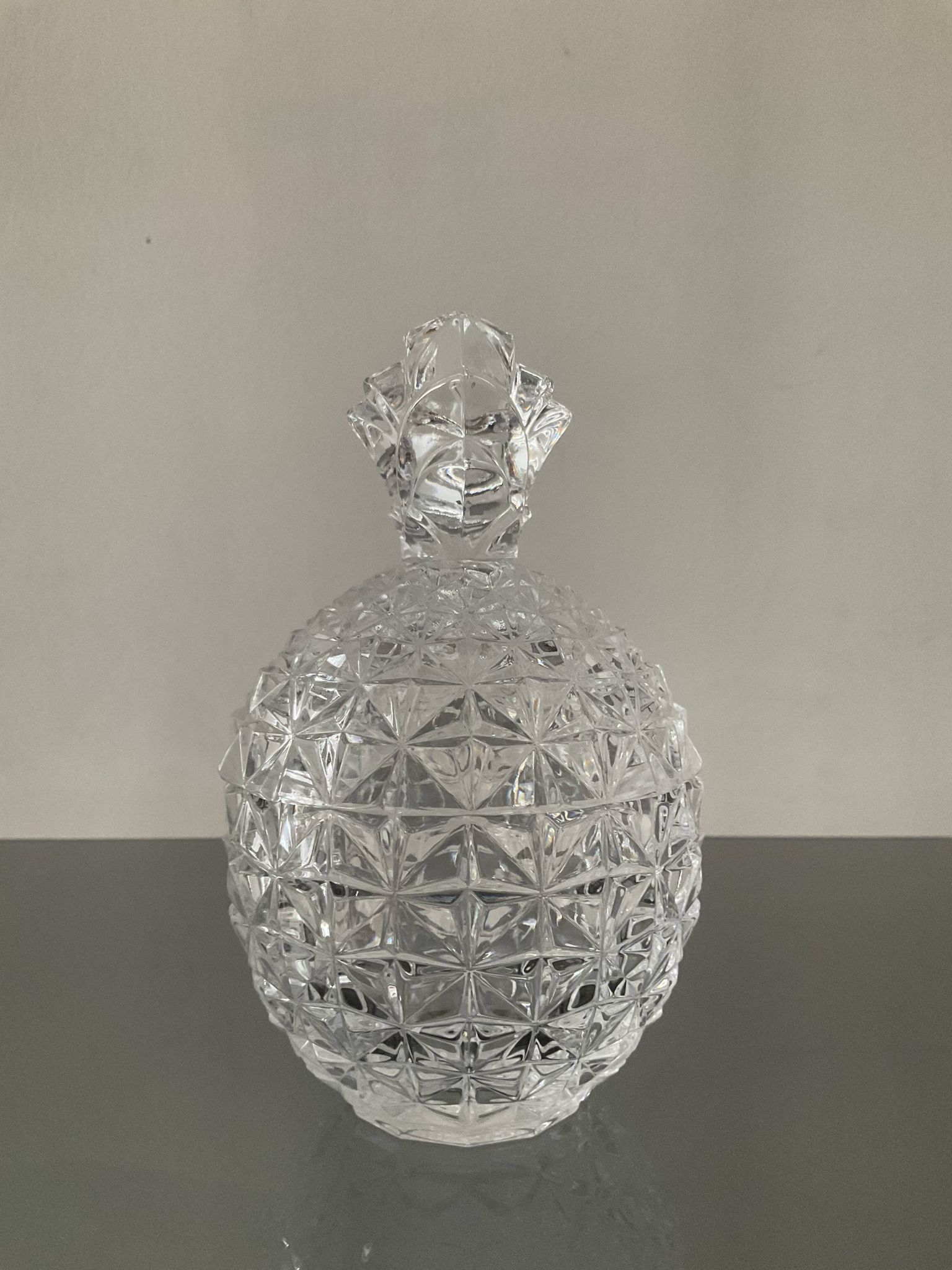 Vide-poche bonbonnière ananas vintage en cristal