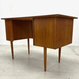 Small Danish Teak Asymmetrical Desk, 1960s.