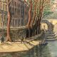Tableau peinture Paris Ile St Louis XXe