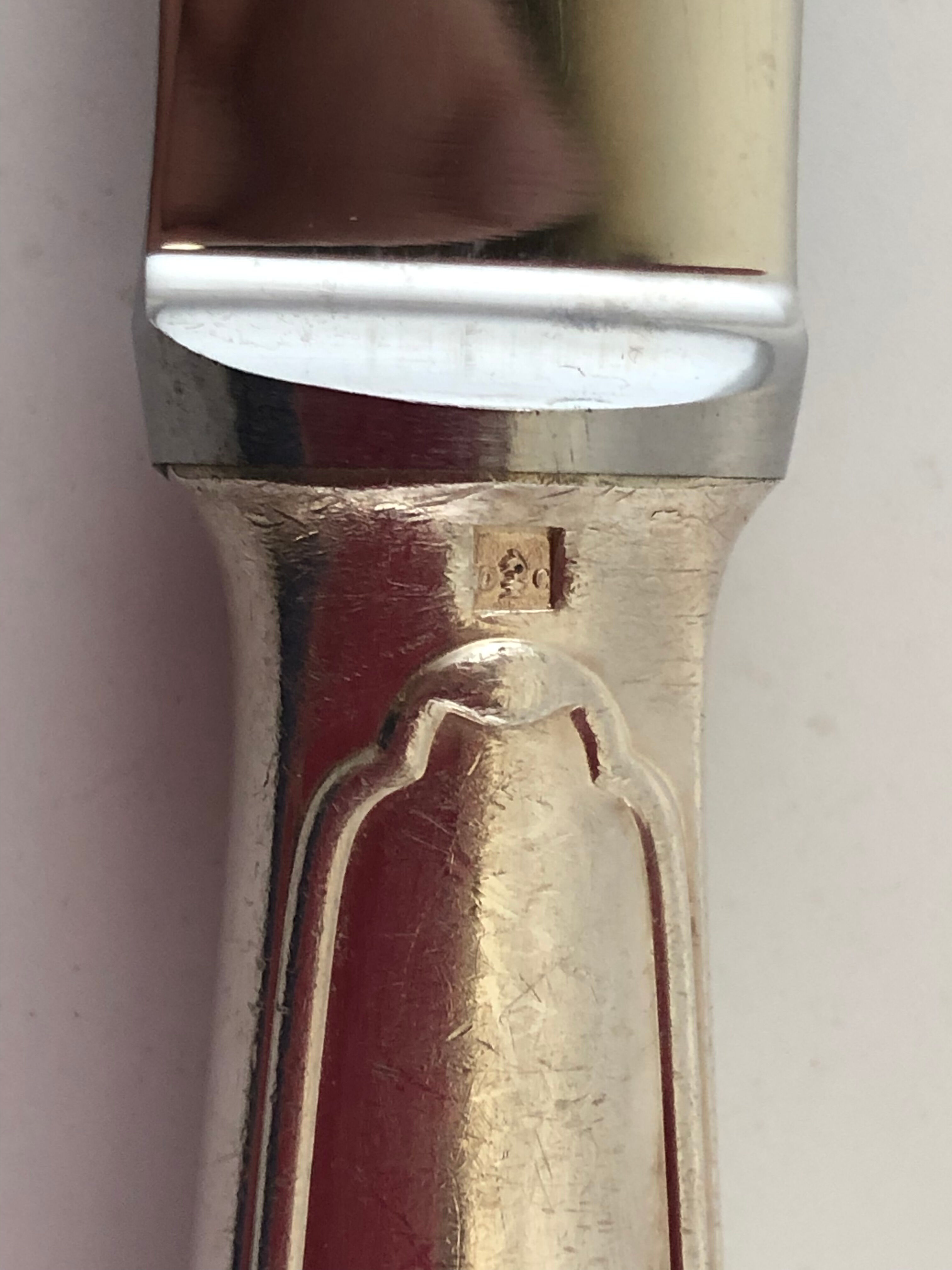 Christofle 12 silver metal knives model Versailles