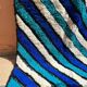 Tapis marocain en laine bleue