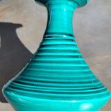 Emerald green ceramic candle holder