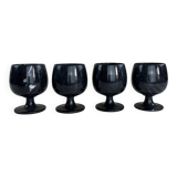 Black marble vases