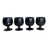 Black marble vases