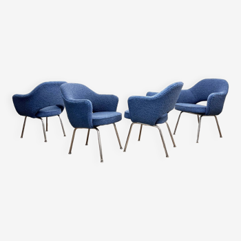 Ensemble de 4 fauteuils de direction par Eero Saarinen, Knoll International, Allemagne