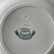 Set of 7 mismatched hollow plates Terre de Fer XIXth