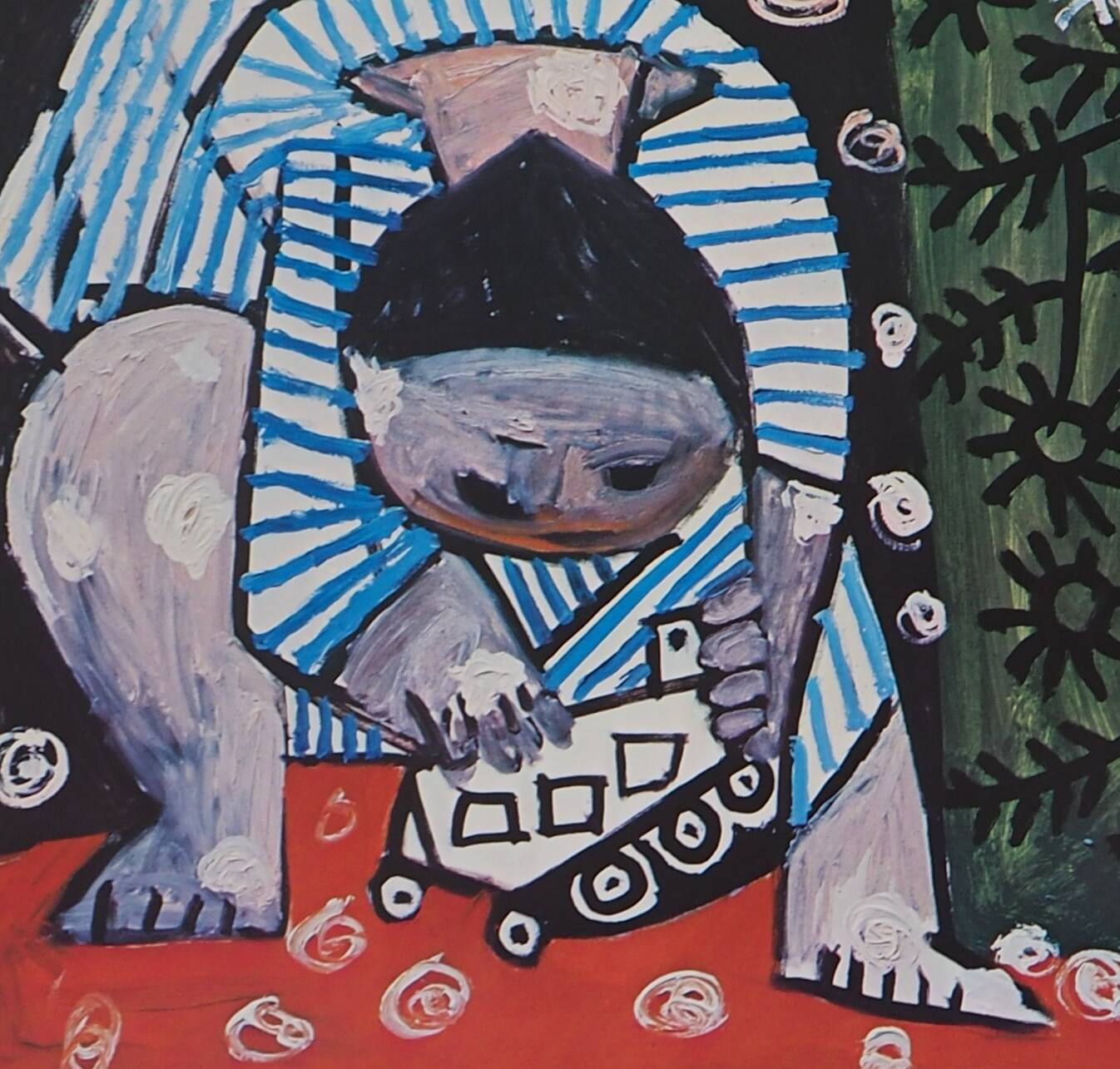 Pablo picasso - claude in a sailor shirt, 1981, original vintage poster