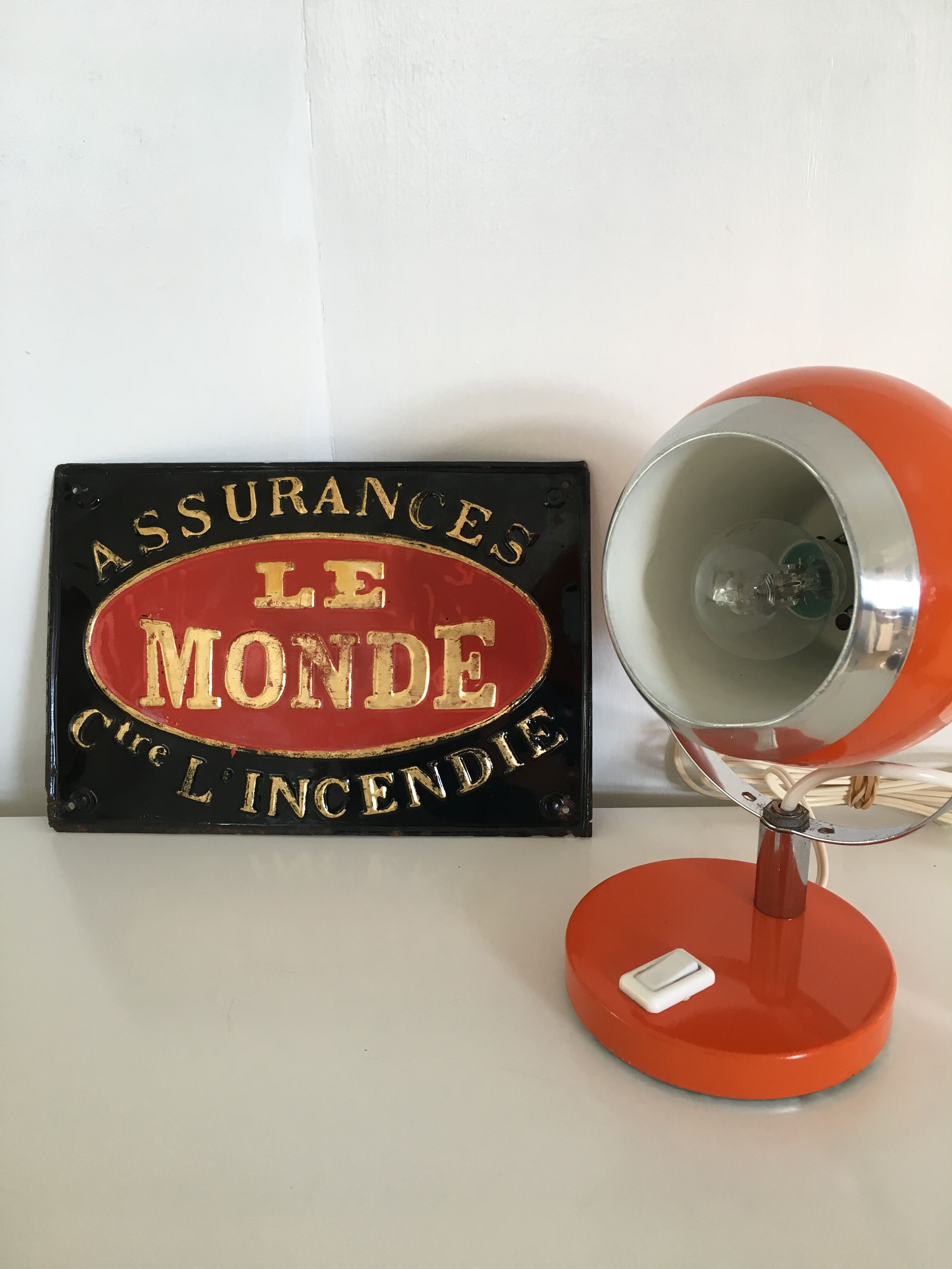 Antique enamelled plate 1900