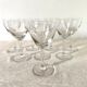 Wine glasses carved floral decoration