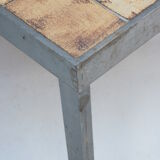 Rectangular metal and cermal herbarium coffee table by Roger Capron, 1960s
