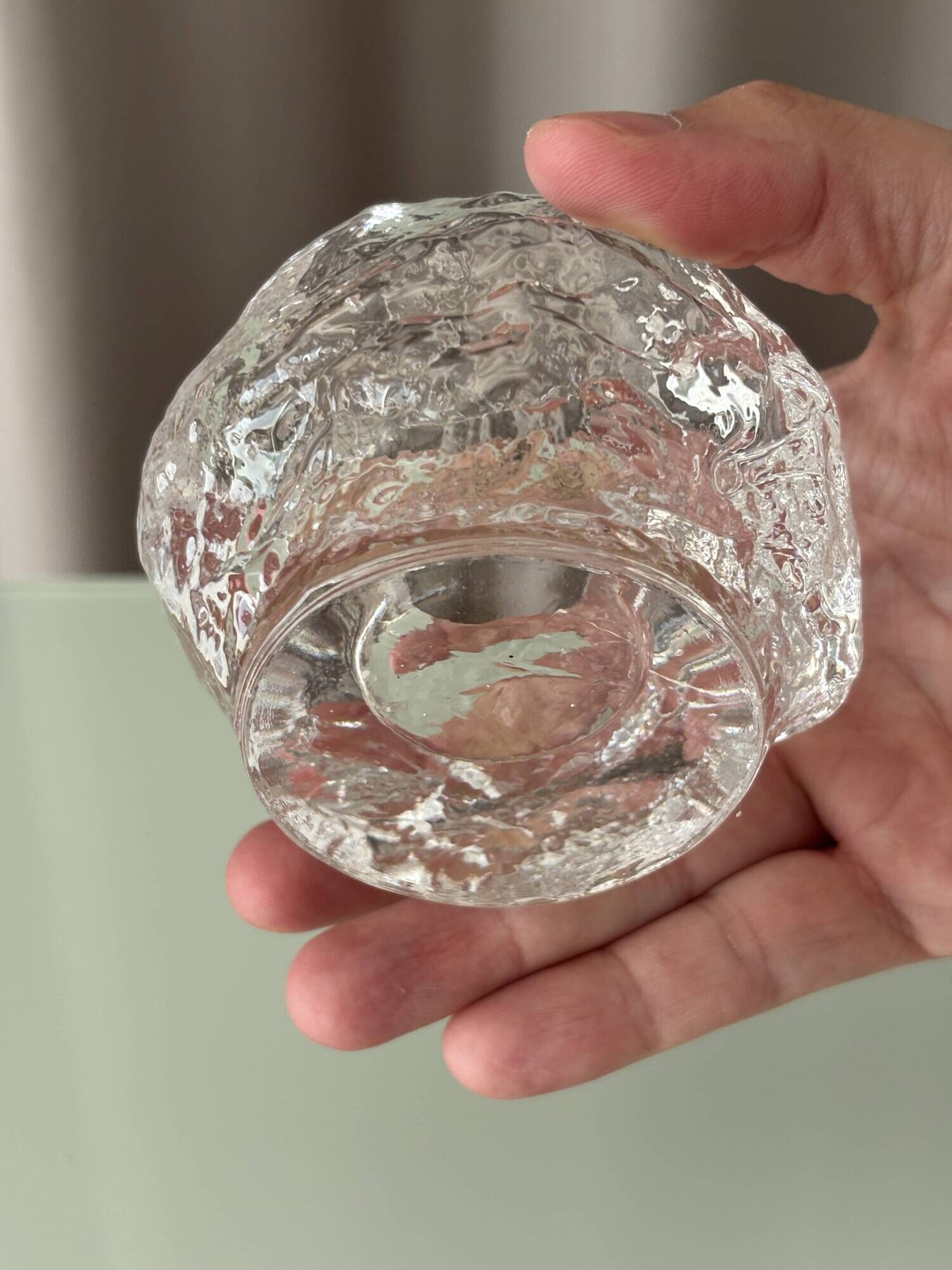 Kosta Boda Snowball Tealight Holder – Ann Wolff – Swedish Art Glass –